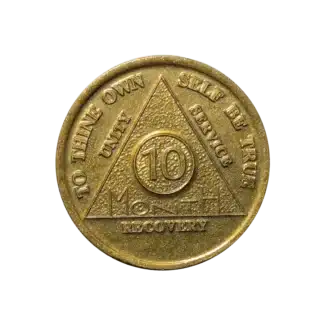 10 Month AA Sobriety Chip