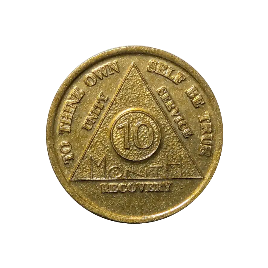 10 Month AA Sobriety Chip