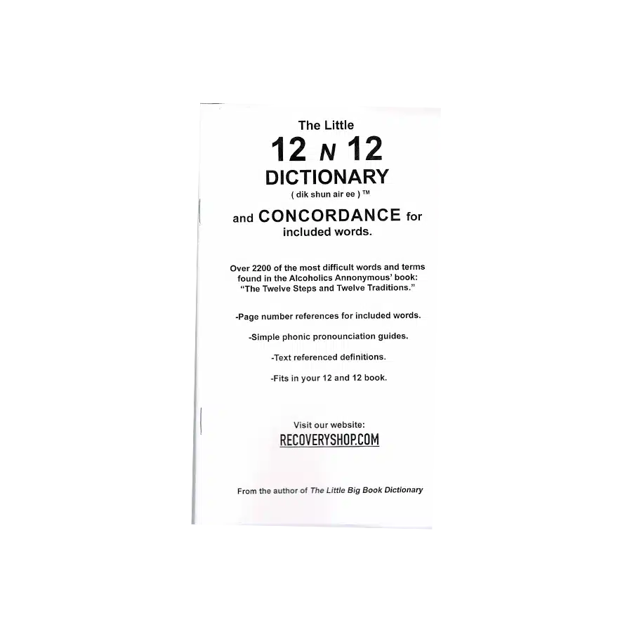 a picture of the little 12 n 12 dictionary pamphlet