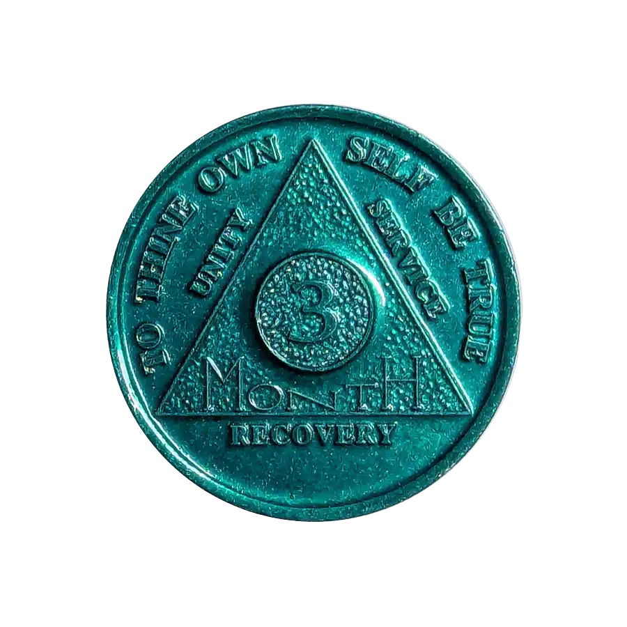 3 Month AA Sobriety Chip