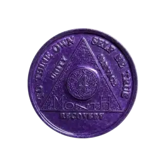4 Month AA Sobriety Chip