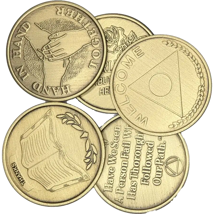 Affirmation coins offer 5 for £12.50