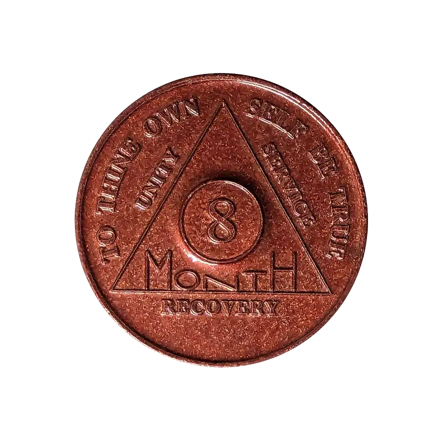 8 Month AA Sobriety Chip