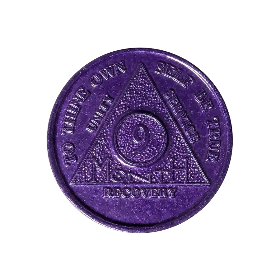 9 Month AA Sobriety Chip