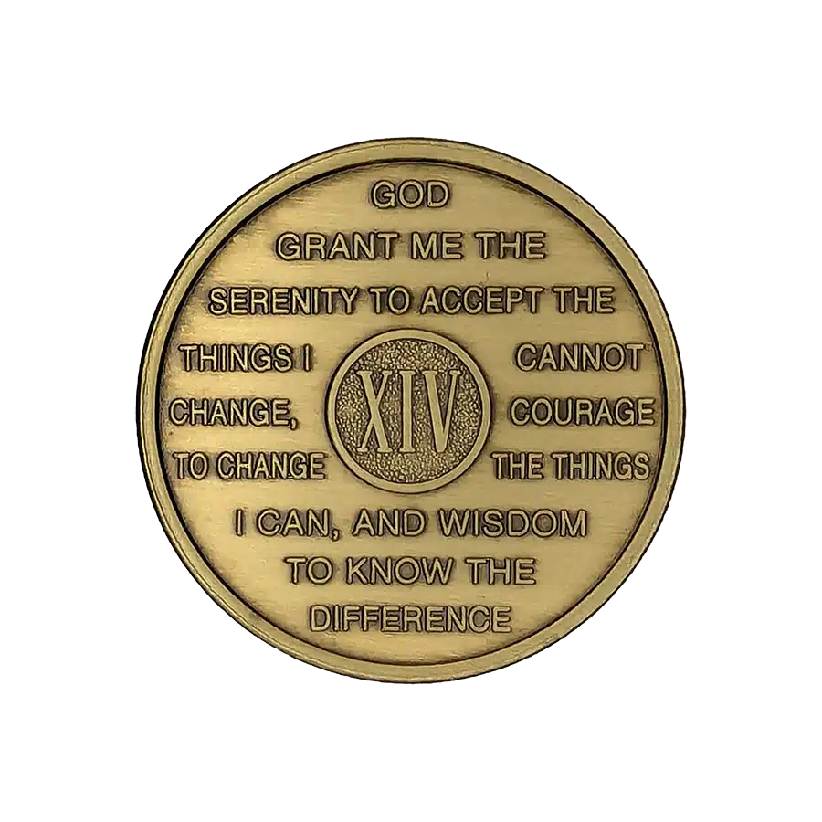 Al-Anon 14 Year bronze medallion