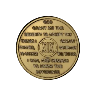 Al-Anon 19 Year bronze medallion