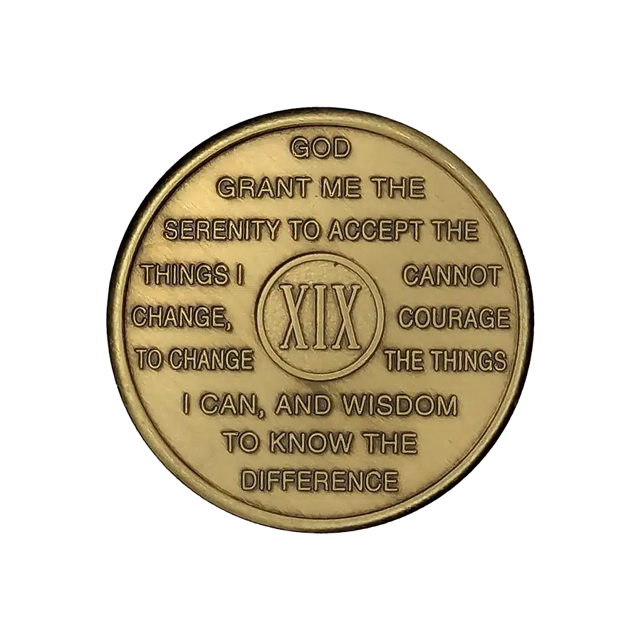 Al-Anon 19 Year bronze medallion
