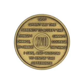 Al-Anon 17 Year bronze medallion