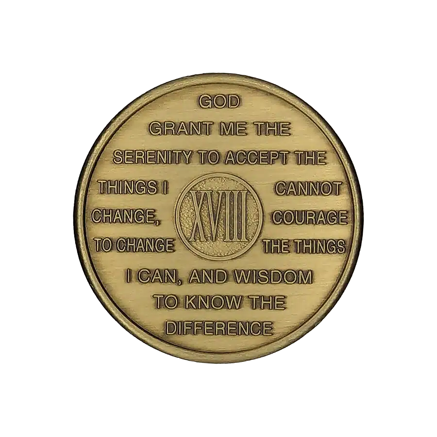 al-anon 18 year bronze medallion