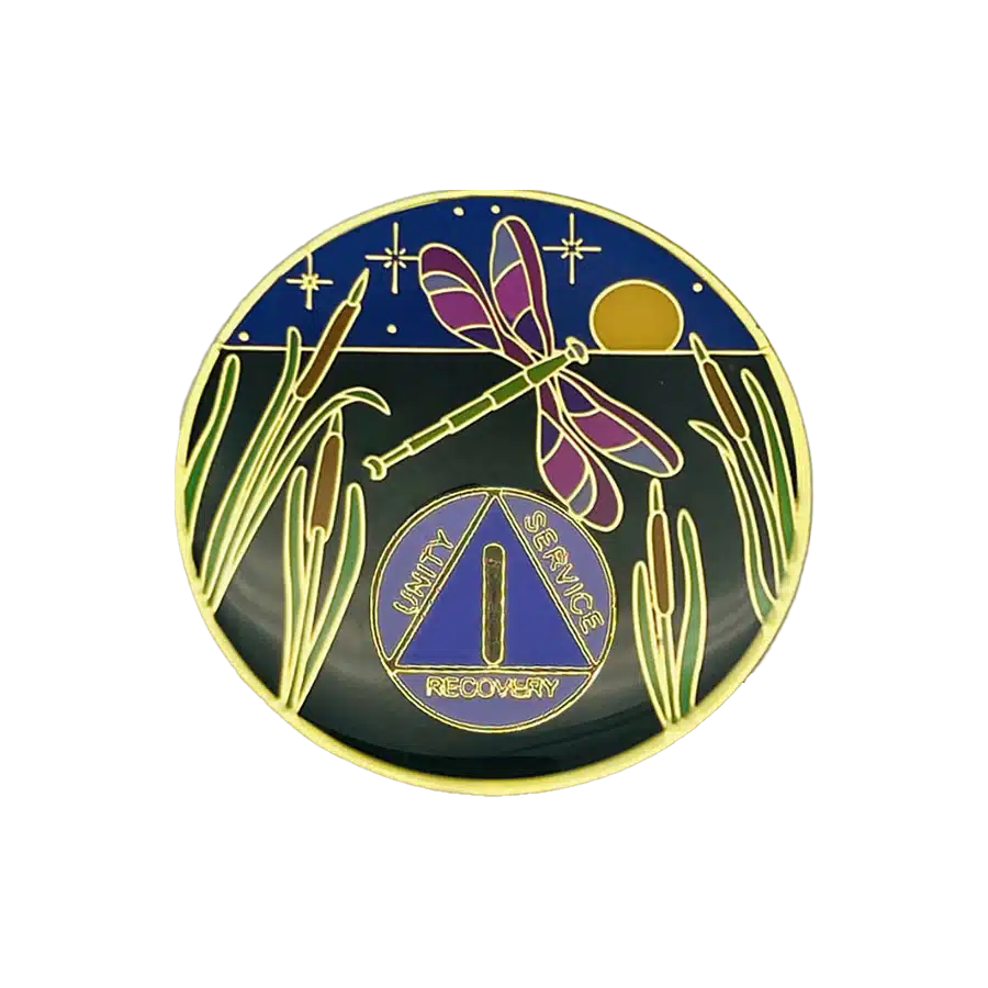AA Dragonfly enamel yearly medallion