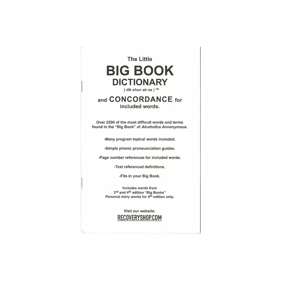 AA Big Book Dictionary