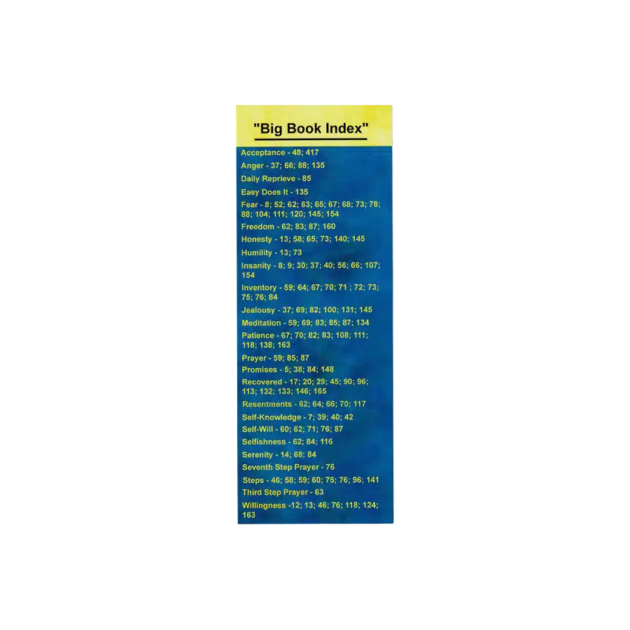 Big Book Index Bookmark