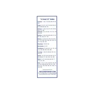 12 and 12 Index Blue Bookmark