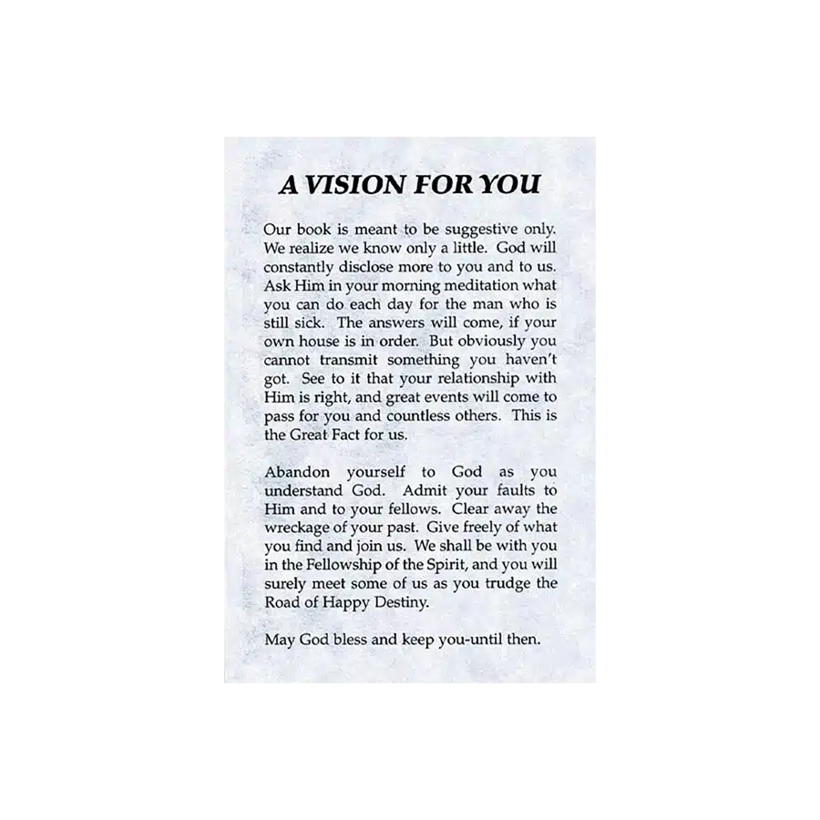 A Vision for you Wallet Card