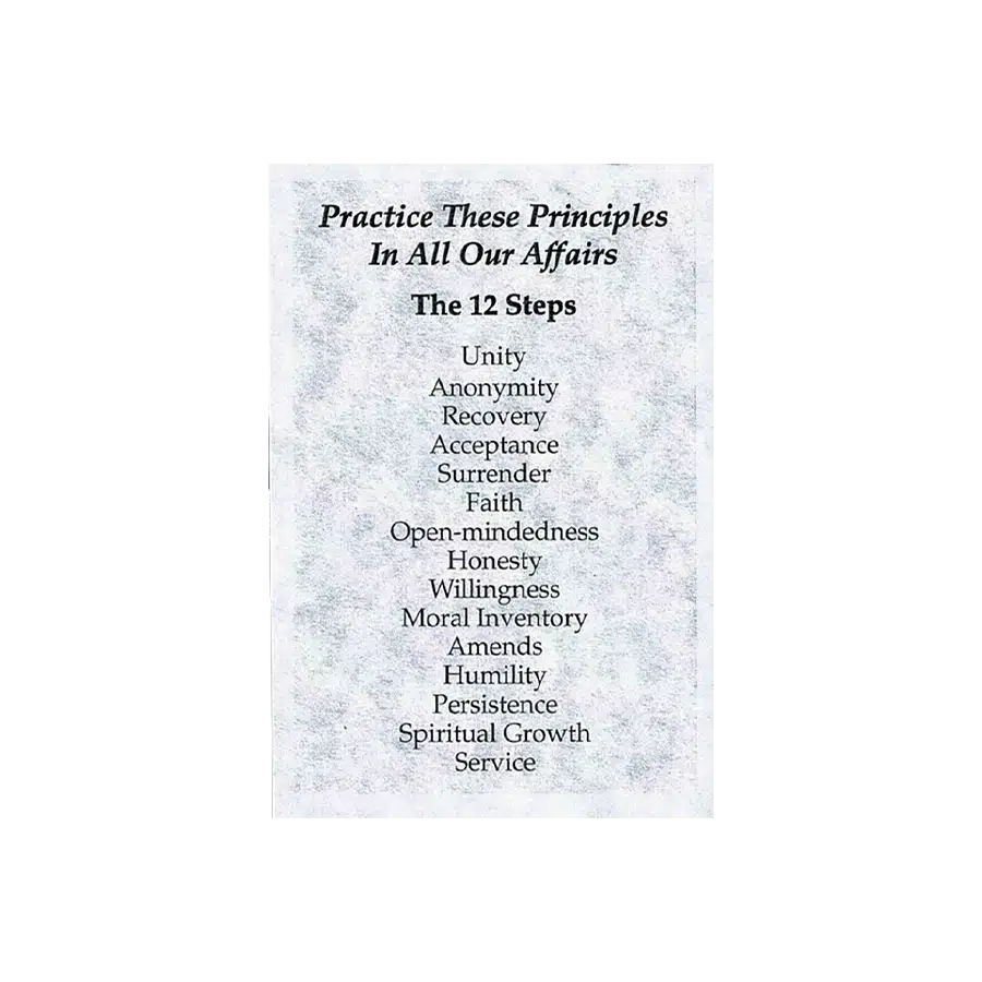Practice these Principles Wallet Card