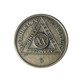 AA Bronze 20 Year Sobriety Medallion