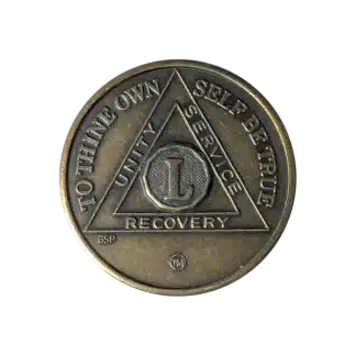 AA Bronze 50 year sobriety medallion