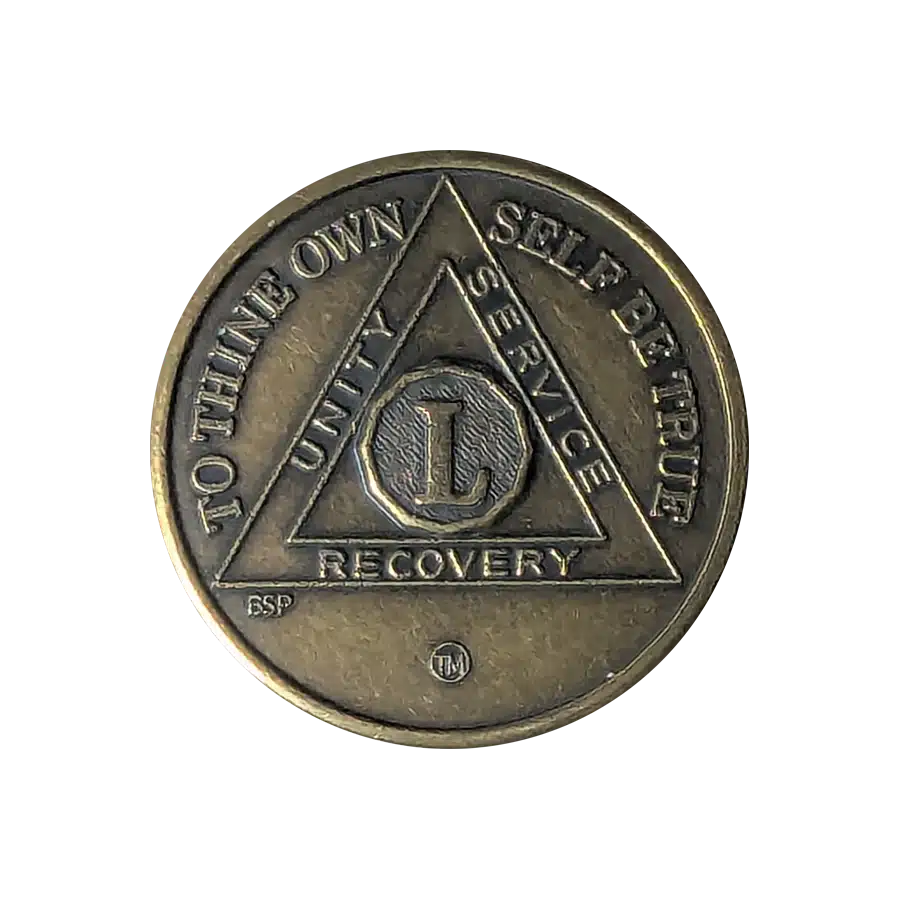 AA Bronze 50 year sobriety medallion