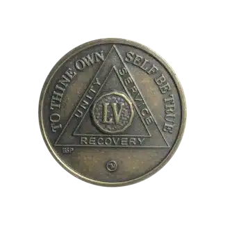 AA Recovery token with unity symbol celebrating 55 year