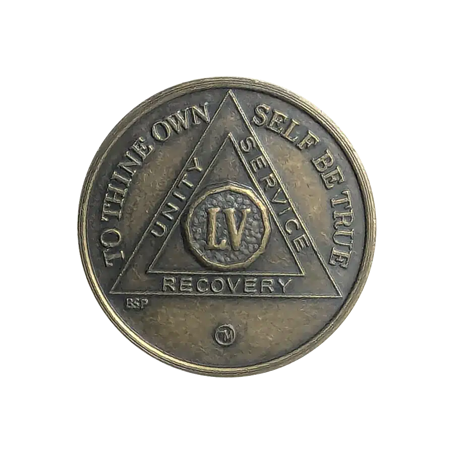 AA Recovery token with unity symbol celebrating 55 year