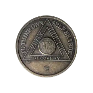 AA Bronze 12 Year Sobriety Medallion