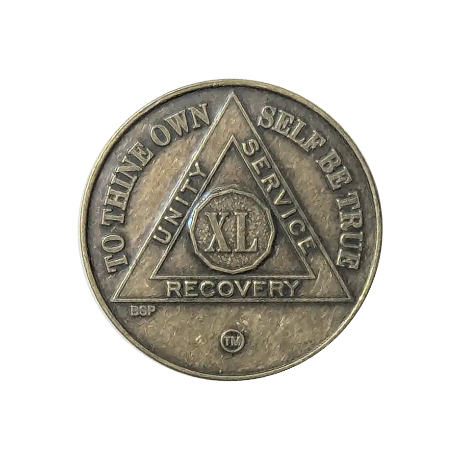 AA Bronze 40 Year Sobriety Medallion