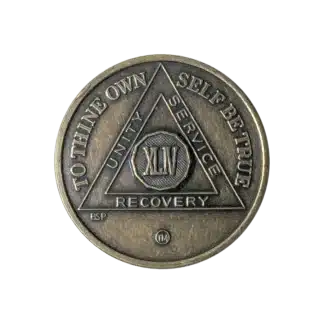 AA Bronze 44 Year Sobriety Medallion