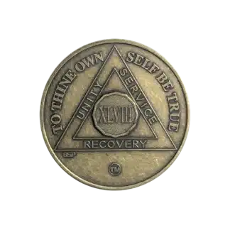 AA Bronze 48 Year Sobriety Medallion