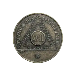 AA Bronze 17 Year Sobriety Medallion