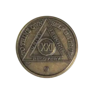 AA Bronze 22 Year Sobriety Medallion