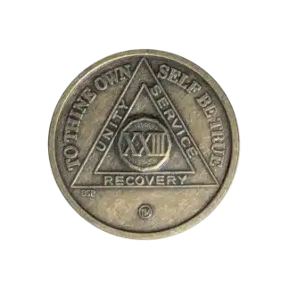 AA Bronze 23 Year Sobriety Medallion