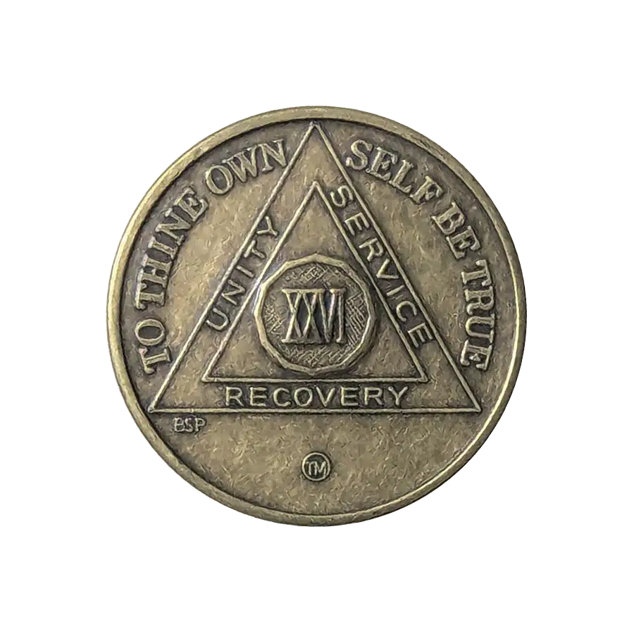 AA Bronze 26 Year Sobriety Medallion