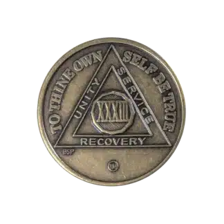 AA Bronze 33 Year Sobriety Medallion