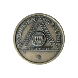 AA Bronze 35 Year Sobriety Medallion