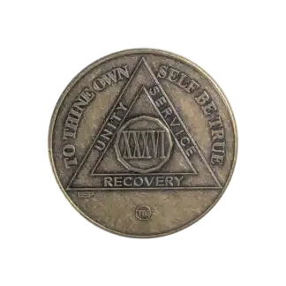 AA Bronze 36 Year Sobriety Medallion