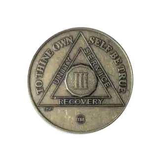 AA Bronze 3 Year Sobriety Medallion