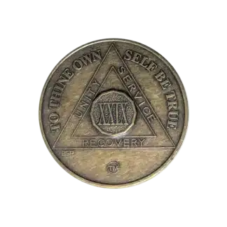AA Bronze 29 Year Sobriety Medallion