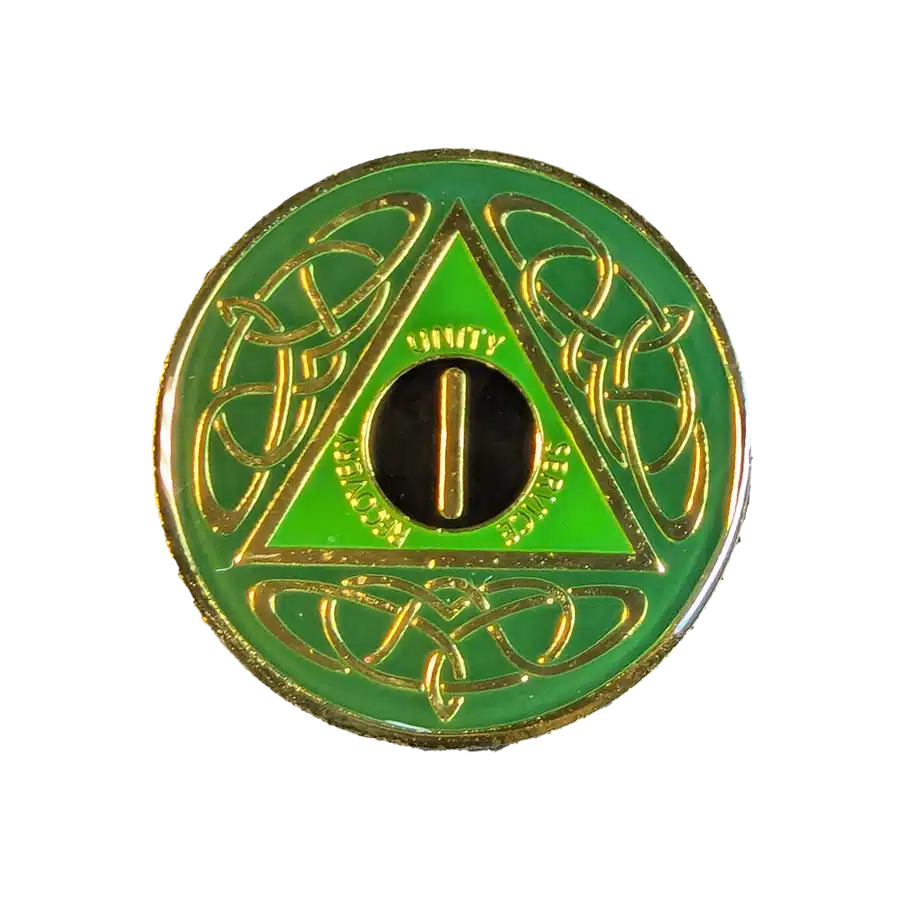 AA Celtic Knot Yearly enamel medallion