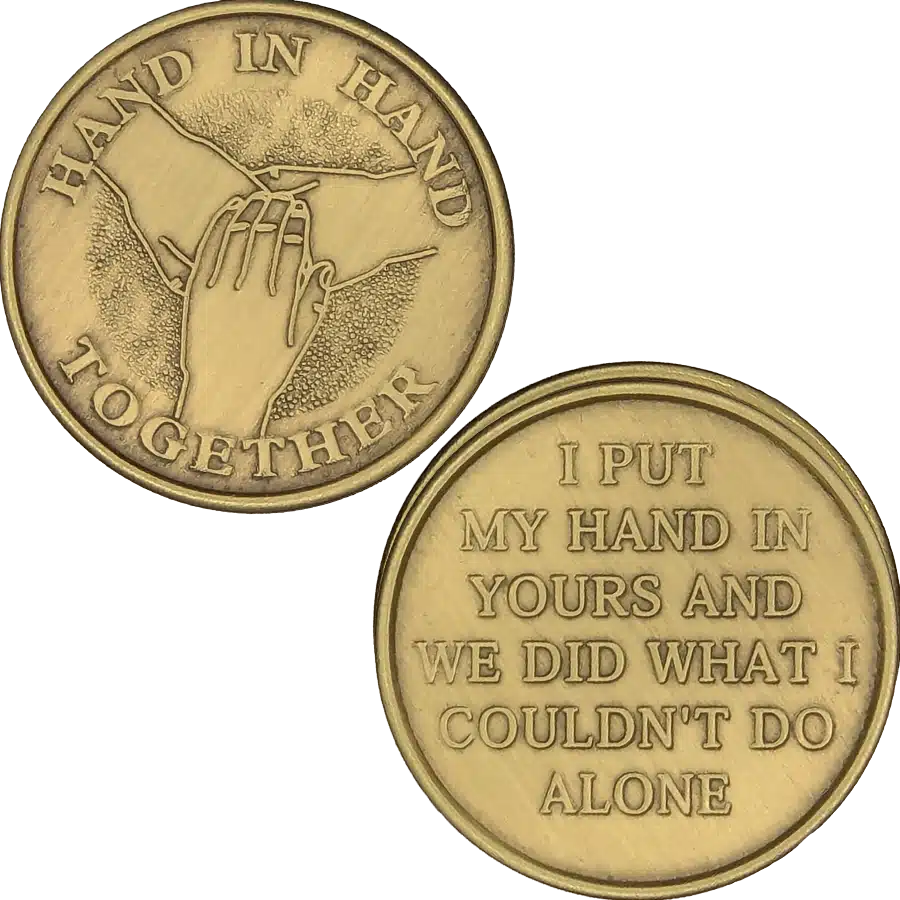 Hand In Hand Affirmation Coin - Image 2