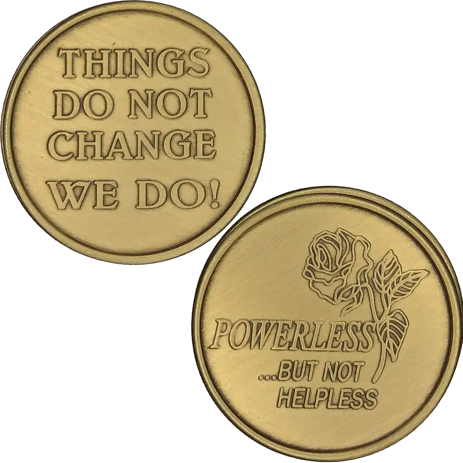 Powerless Rose Affirmation Coin - Image 2
