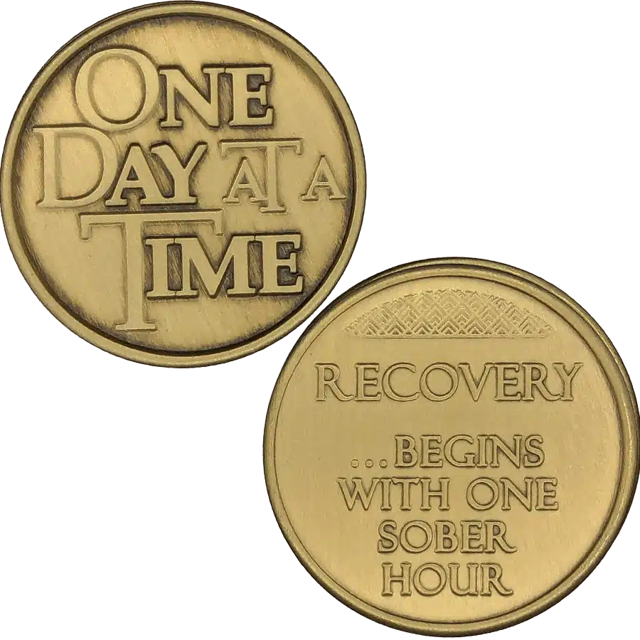 One Sober Hour Affirmation Coin - Image 2