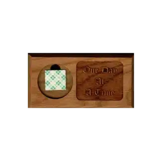 Wooden AA One Day at a Time Desktop Bar
