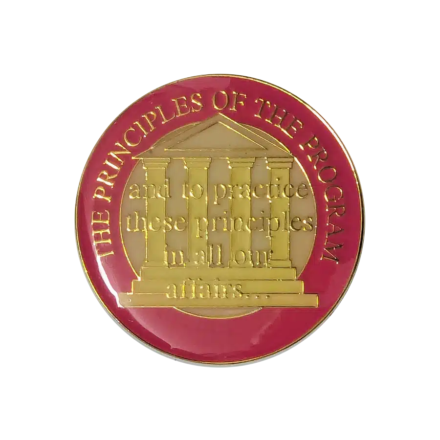 Principles Hot Pink Enamel Medallion