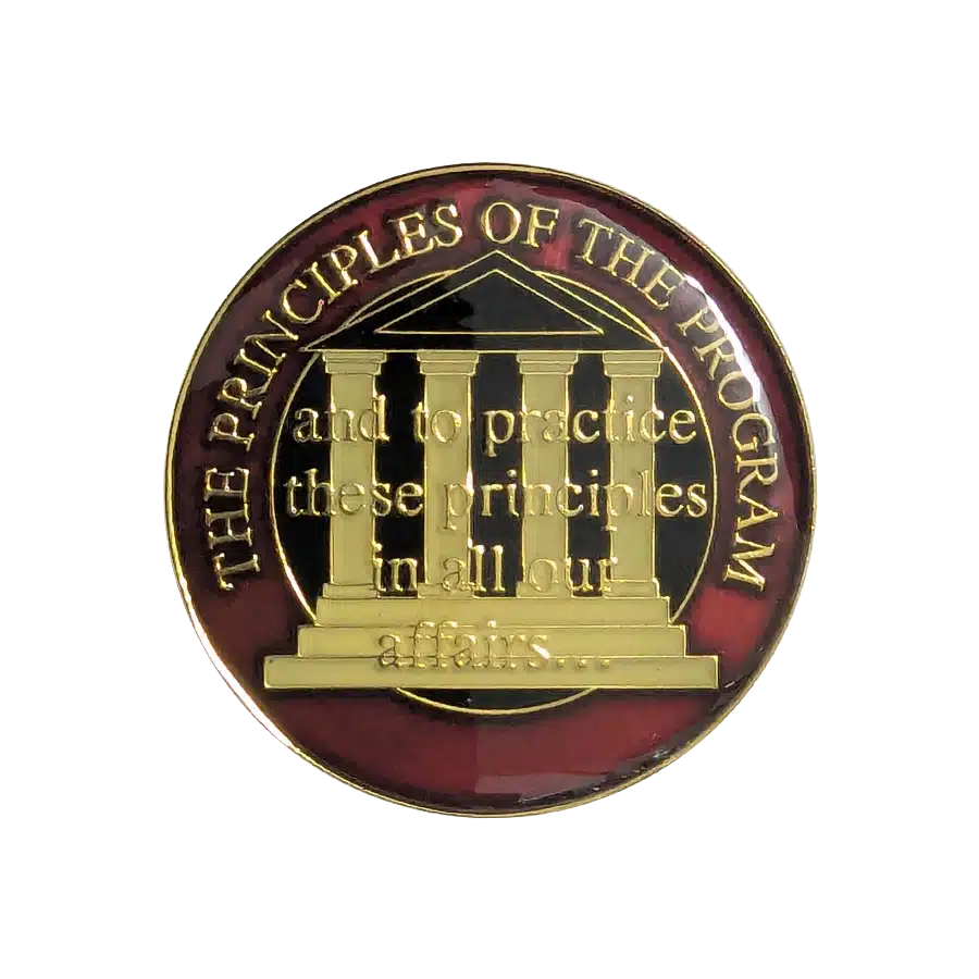 Principles Red Enamel Medallion