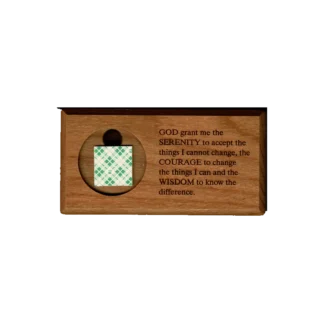 Wooden AA Serenity Prayer Desktop Bar