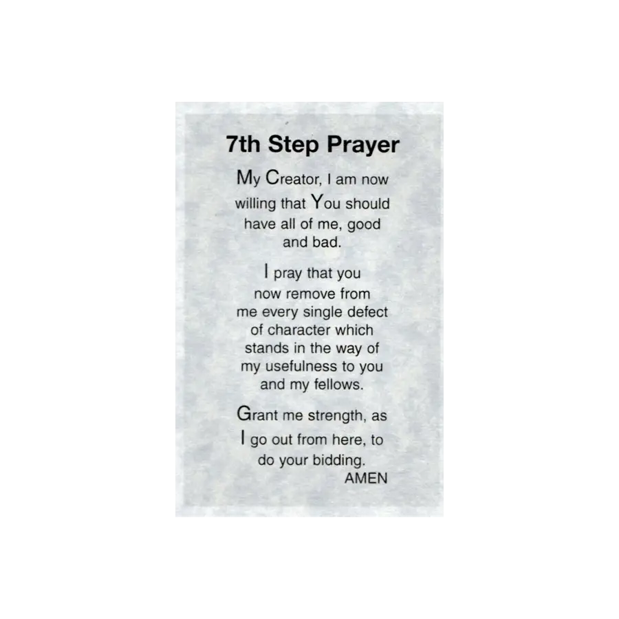 7th Step Prayer Wallet Card