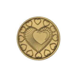 Heart in my Recovery Affirmation Coin