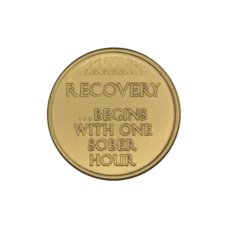 One Sober Hour Affirmation Coin