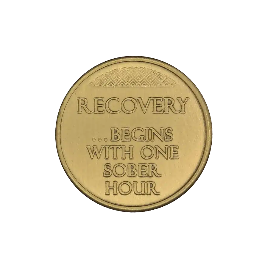 One Sober Hour Affirmation Coin
