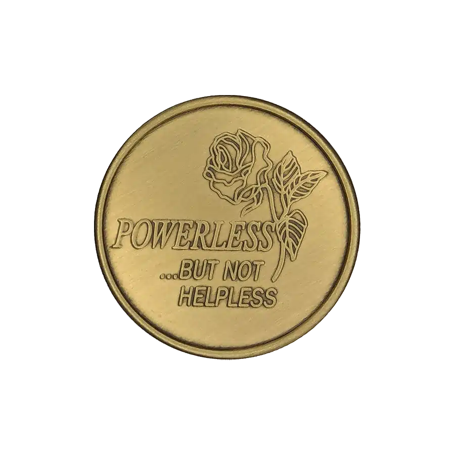 Powerless Rose Affirmation Coin
